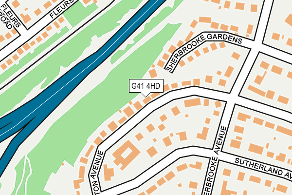 G41 4HD map - OS OpenMap – Local (Ordnance Survey) G41 4HD map - OS OpenMap – Local (Ordnance Survey)