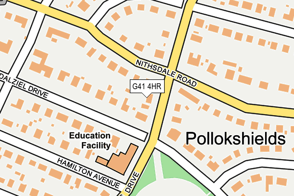 G41 4HR map - OS OpenMap – Local (Ordnance Survey) G41 4HR map - OS OpenMap – Local (Ordnance Survey)