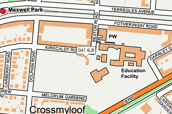 G41 4LB map - OS OpenMap – Local (Ordnance Survey) G41 4LB map - OS OpenMap – Local (Ordnance Survey)