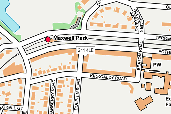 G41 4LE map - OS OpenMap – Local (Ordnance Survey) G41 4LE map - OS OpenMap – Local (Ordnance Survey)