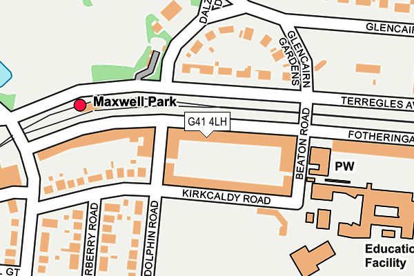 G41 4LH map - OS OpenMap – Local (Ordnance Survey) G41 4LH map - OS OpenMap – Local (Ordnance Survey)