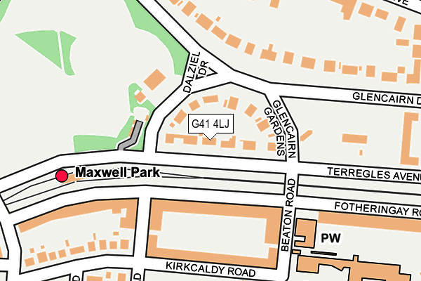 G41 4LJ map - OS OpenMap – Local (Ordnance Survey) G41 4LJ map - OS OpenMap – Local (Ordnance Survey)