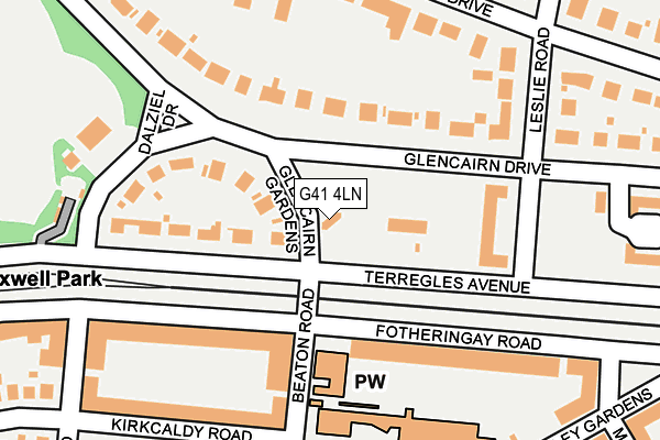 G41 4LN map - OS OpenMap – Local (Ordnance Survey) G41 4LN map - OS OpenMap – Local (Ordnance Survey)