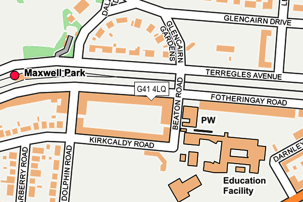 G41 4LQ map - OS OpenMap – Local (Ordnance Survey) G41 4LQ map - OS OpenMap – Local (Ordnance Survey)