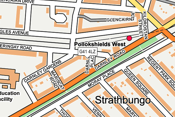 G41 4LZ map - OS OpenMap – Local (Ordnance Survey) G41 4LZ map - OS OpenMap – Local (Ordnance Survey)