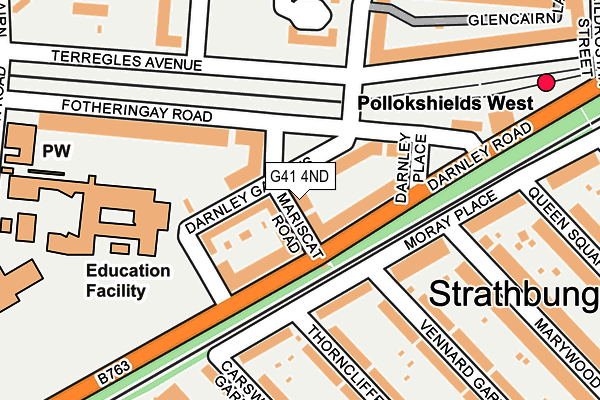 G41 4ND map - OS OpenMap – Local (Ordnance Survey) G41 4ND map - OS OpenMap – Local (Ordnance Survey)