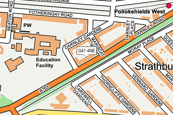 G41 4NE map - OS OpenMap – Local (Ordnance Survey) G41 4NE map - OS OpenMap – Local (Ordnance Survey)