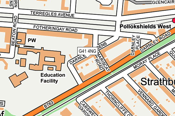 G41 4NG map - OS OpenMap – Local (Ordnance Survey) G41 4NG map - OS OpenMap – Local (Ordnance Survey)