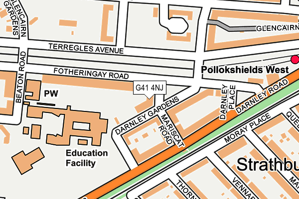 G41 4NJ map - OS OpenMap – Local (Ordnance Survey) G41 4NJ map - OS OpenMap – Local (Ordnance Survey)