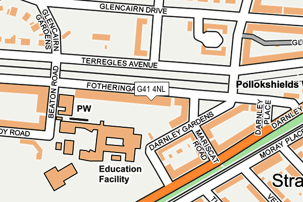 G41 4NL map - OS OpenMap – Local (Ordnance Survey) G41 4NL map - OS OpenMap – Local (Ordnance Survey)