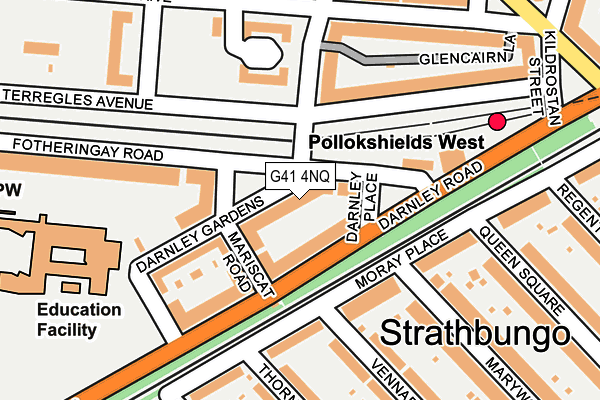 G41 4NQ map - OS OpenMap – Local (Ordnance Survey) G41 4NQ map - OS OpenMap – Local (Ordnance Survey)