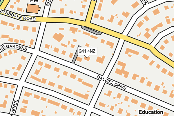 G41 4NZ map - OS OpenMap – Local (Ordnance Survey)