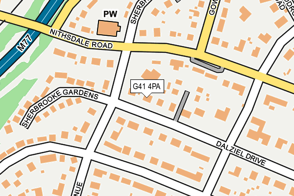 G41 4PA map - OS OpenMap – Local (Ordnance Survey) G41 4PA map - OS OpenMap – Local (Ordnance Survey)