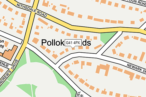G41 4PX map - OS OpenMap – Local (Ordnance Survey) G41 4PX map - OS OpenMap – Local (Ordnance Survey)