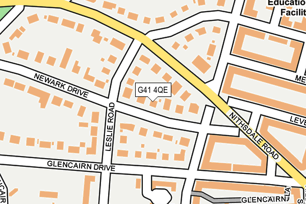 G41 4QE map - OS OpenMap – Local (Ordnance Survey) G41 4QE map - OS OpenMap – Local (Ordnance Survey)
