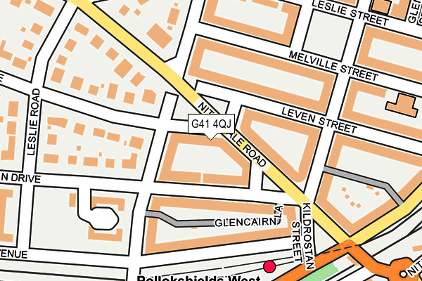 G41 4QJ map - OS OpenMap – Local (Ordnance Survey) G41 4QJ map - OS OpenMap – Local (Ordnance Survey)