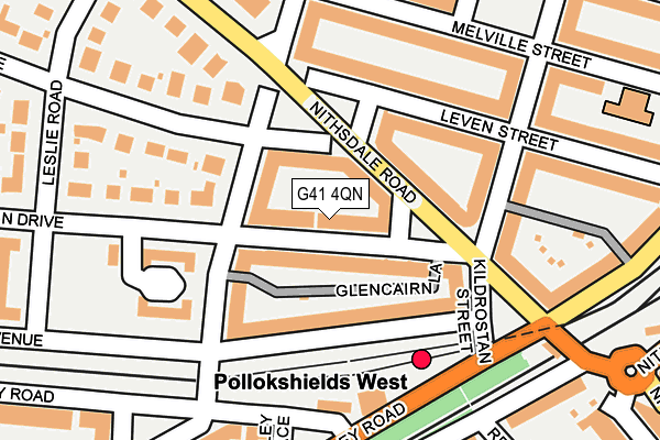 G41 4QN map - OS OpenMap – Local (Ordnance Survey) G41 4QN map - OS OpenMap – Local (Ordnance Survey)