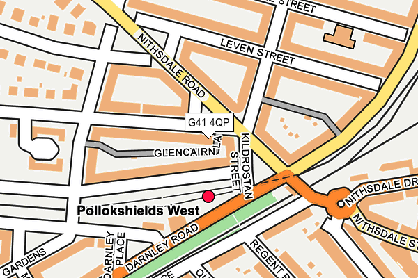 G41 4QP map - OS OpenMap – Local (Ordnance Survey) G41 4QP map - OS OpenMap – Local (Ordnance Survey)