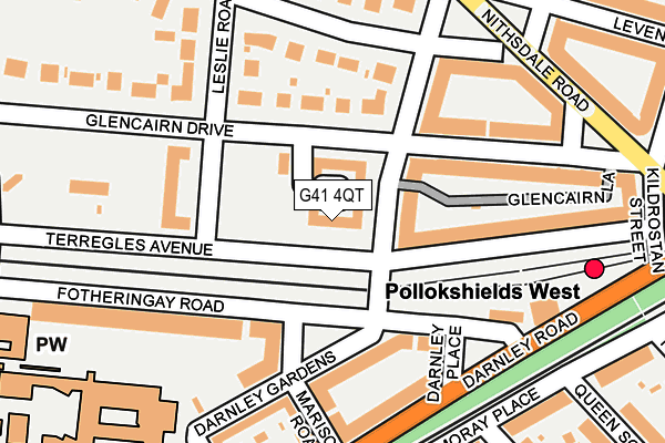 G41 4QT map - OS OpenMap – Local (Ordnance Survey) G41 4QT map - OS OpenMap – Local (Ordnance Survey)