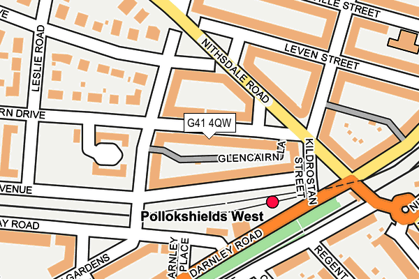 G41 4QW map - OS OpenMap – Local (Ordnance Survey) G41 4QW map - OS OpenMap – Local (Ordnance Survey)