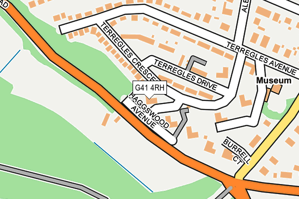 G41 4RH map - OS OpenMap – Local (Ordnance Survey) G41 4RH map - OS OpenMap – Local (Ordnance Survey)