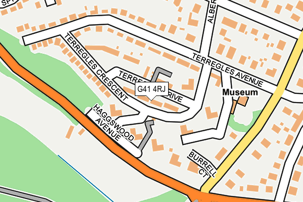 G41 4RJ map - OS OpenMap – Local (Ordnance Survey) G41 4RJ map - OS OpenMap – Local (Ordnance Survey)