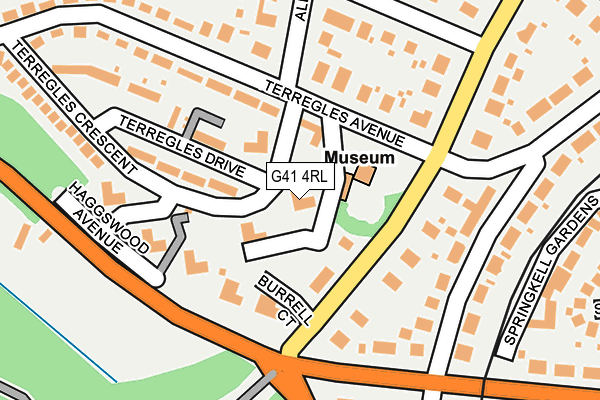 G41 4RL map - OS OpenMap – Local (Ordnance Survey) G41 4RL map - OS OpenMap – Local (Ordnance Survey)