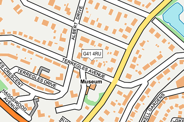 G41 4RU map - OS OpenMap – Local (Ordnance Survey) G41 4RU map - OS OpenMap – Local (Ordnance Survey)