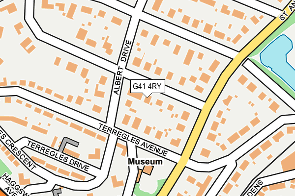 G41 4RY map - OS OpenMap – Local (Ordnance Survey)