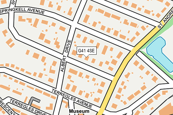 G41 4SE map - OS OpenMap – Local (Ordnance Survey) G41 4SE map - OS OpenMap – Local (Ordnance Survey)
