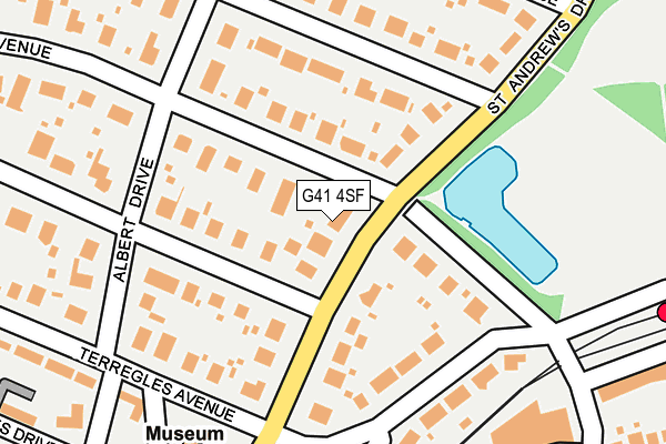 G41 4SF map - OS OpenMap – Local (Ordnance Survey) G41 4SF map - OS OpenMap – Local (Ordnance Survey)