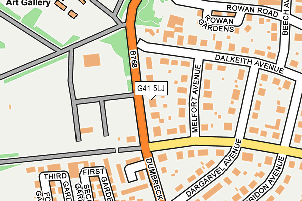 G41 5LJ map - OS OpenMap – Local (Ordnance Survey) G41 5LJ map - OS OpenMap – Local (Ordnance Survey)