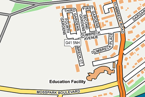 G41 5NH map - OS OpenMap – Local (Ordnance Survey)