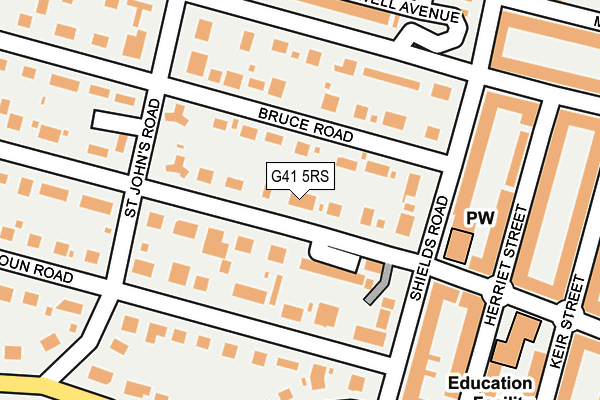G41 5RS map - OS OpenMap – Local (Ordnance Survey)