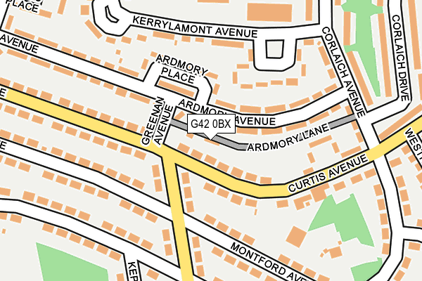 G42 0BX map - OS OpenMap – Local (Ordnance Survey) G42 0BX map - OS OpenMap – Local (Ordnance Survey)