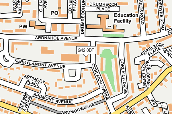 G42 0DT map - OS OpenMap – Local (Ordnance Survey) G42 0DT map - OS OpenMap – Local (Ordnance Survey)