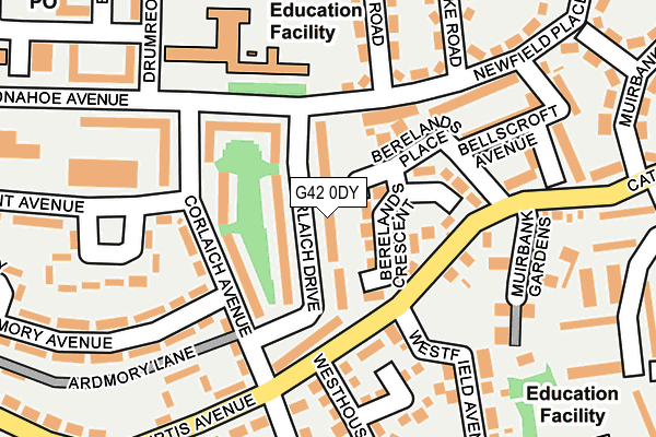 G42 0DY map - OS OpenMap – Local (Ordnance Survey) G42 0DY map - OS OpenMap – Local (Ordnance Survey)