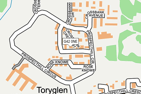 G42 0NE map - OS OpenMap – Local (Ordnance Survey) G42 0NE map - OS OpenMap – Local (Ordnance Survey)