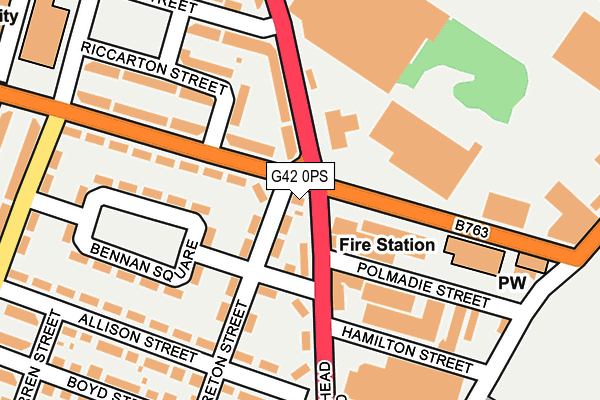G42 0PS map - OS OpenMap – Local (Ordnance Survey) G42 0PS map - OS OpenMap – Local (Ordnance Survey)