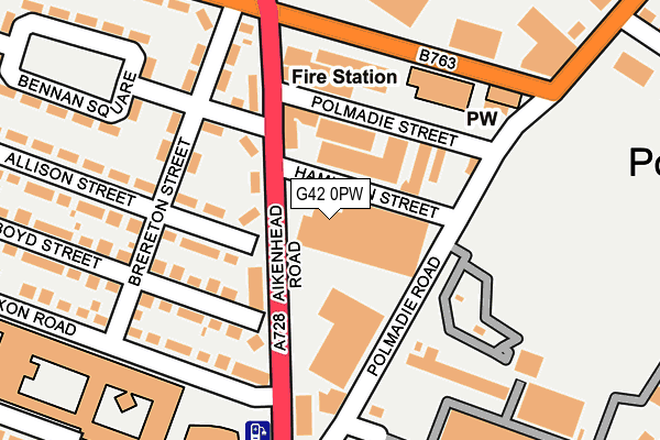 G42 0PW map - OS OpenMap – Local (Ordnance Survey) G42 0PW map - OS OpenMap – Local (Ordnance Survey)