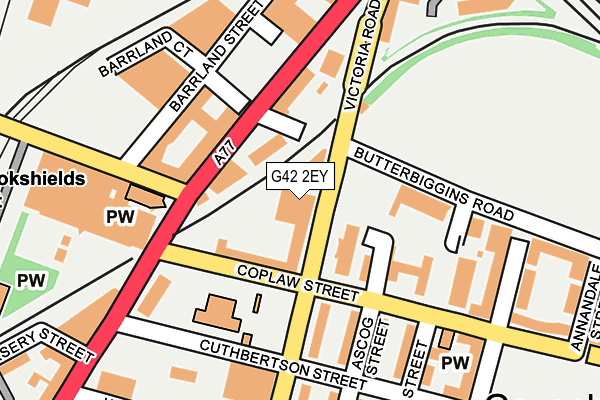 G42 2EY map - OS OpenMap – Local (Ordnance Survey) G42 2EY map - OS OpenMap – Local (Ordnance Survey)