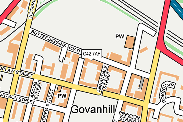 G42 7AF map - OS OpenMap – Local (Ordnance Survey) G42 7AF map - OS OpenMap – Local (Ordnance Survey)