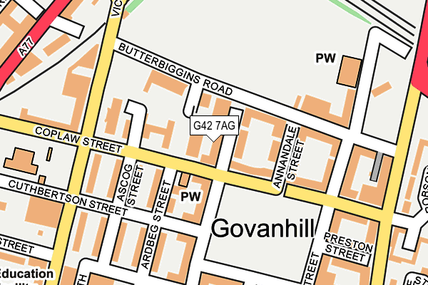 G42 7AG map - OS OpenMap – Local (Ordnance Survey) G42 7AG map - OS OpenMap – Local (Ordnance Survey)