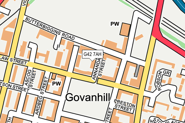 G42 7AH map - OS OpenMap – Local (Ordnance Survey) G42 7AH map - OS OpenMap – Local (Ordnance Survey)