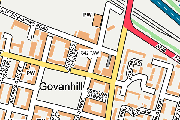 G42 7AW map - OS OpenMap – Local (Ordnance Survey) G42 7AW map - OS OpenMap – Local (Ordnance Survey)