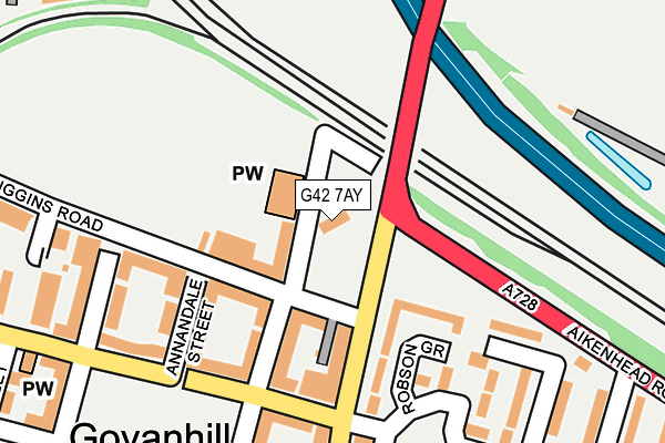 G42 7AY map - OS OpenMap – Local (Ordnance Survey) G42 7AY map - OS OpenMap – Local (Ordnance Survey)