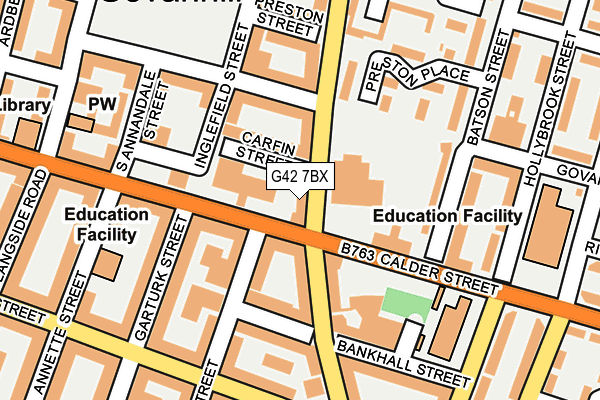 G42 7BX map - OS OpenMap – Local (Ordnance Survey)