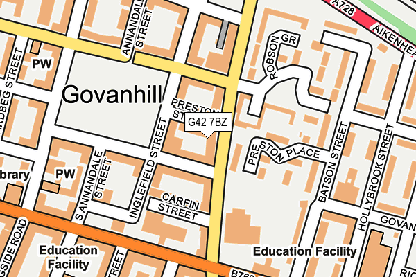 G42 7BZ map - OS OpenMap – Local (Ordnance Survey) G42 7BZ map - OS OpenMap – Local (Ordnance Survey)