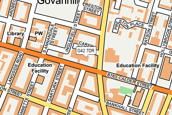 G42 7DR map - OS OpenMap – Local (Ordnance Survey)