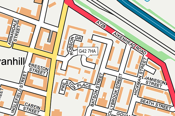 G42 7HA map - OS OpenMap – Local (Ordnance Survey) G42 7HA map - OS OpenMap – Local (Ordnance Survey)
